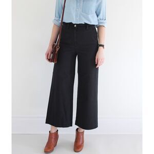 Everlane The Cropped Wide Leg Regular in Deep Navy Blue Size 0R